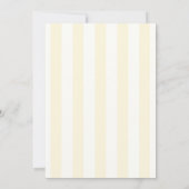 Retro Yellow Watercolor Stroller Script Einladung (Rückseite)
