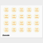 Retro Yellow Wedding Sticker (Blatt)