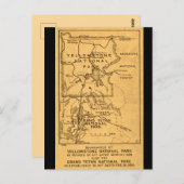 Retro Yellowstone - Grand Teton Karte Postkarte (Vorne/Hinten)