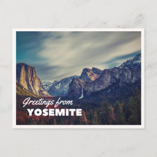 Retro-Yellowstone-Grüße-Büffel-Weide-Decke Postkarte