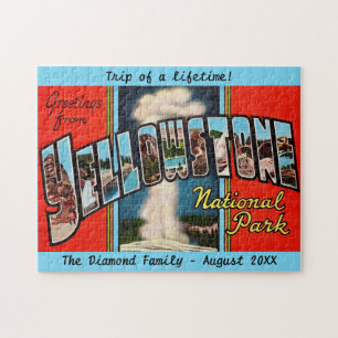 Retro Yellowstone Nationalpark 11x14 Puzzle