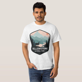 Retro Yellowstone Nationalpark Hirsch Vintages Ges T-Shirt