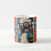 Retro Yellowstone Nationalpark Postcard Kaffeetasse (Mittel)