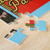 Retro Yellowstone Nationalpark Postcard Puzzle (Seite)