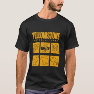 Retro Yellowstone Nationalpark Wyoming Wandern Dra T-Shirt