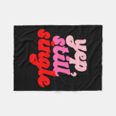 Retro Yep Still Single V Day Women Valentines Day  Fleecedecke (Vorderseite (Horizontal))