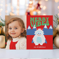 Retro Yeti Whimsical Christmas