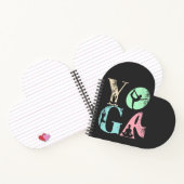 Retro-Yoga-Typografie mit Silhouetten von Posen Notizblock (Innenseite)