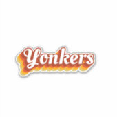 Retro Yonkers New York Aufkleber (Vorderseite)