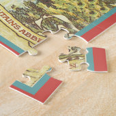 Retro Yorkshire Railroad Reiseführer über Kunst Puzzle (Seite)