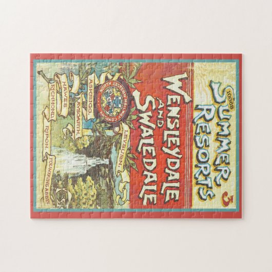 Retro Yorkshire Railroad Reiseführer über Kunst Puzzle (Horizontal)