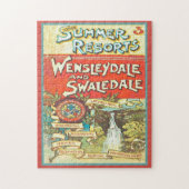 Retro Yorkshire Railroad Reiseführer über Kunst Puzzle (Vertikal)