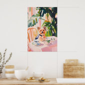 Retro Yorkshire Terrier Poster, Yorkshire Terrier Poster (Küche)