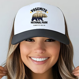 Retro Yosemite Bear Forest Trucker Truckerkappe