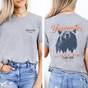 Retro Yosemite National Park California Black Bear T-Shirt