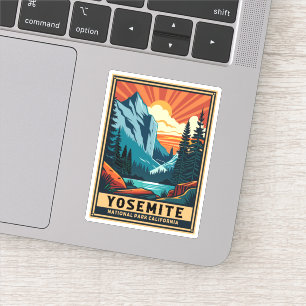 Retro Yosemite Nationalpark California Aufkleber