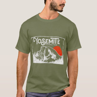Retro Yosemite Nationalpark Halbedecker Dome Vinta T-Shirt