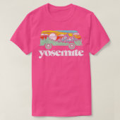 Retro Yosemite Nationalpark Hippie Van & Mountain T-Shirt (Design vorne)
