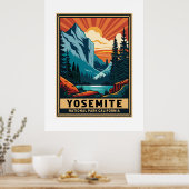 Retro Yosemite Nationalpark Poster (Küche)
