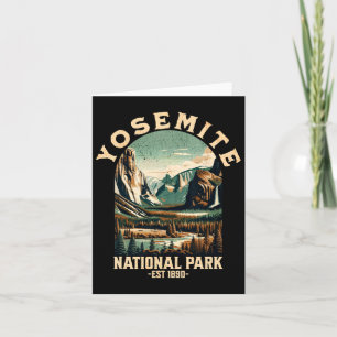 Retro Yosemite Nationalpark USA Vintage Wandern  Karte