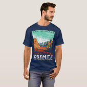 Retro Yosemite Nationalparktal WPA Style T-Shirt (Vorne ganz)