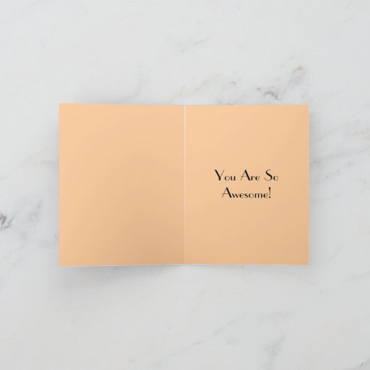 Retro You Are So Awesome note Card awestruck lady Karte (Innenseite)