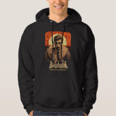 Retro Young Bobby Fischer "Chess is War" Quote Hoodie (Vorderseite)