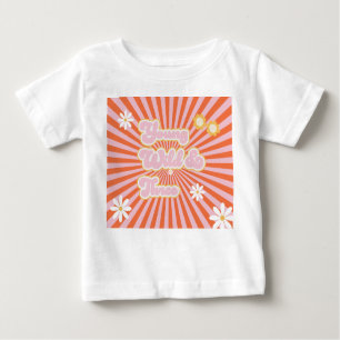 Retro Young Wild und Three Birthday Baby T-shirt