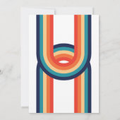 Retro Young Wild und Three Birthday Einladung (Rückseite)