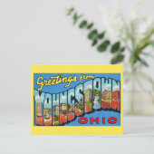 Retro Youngstown Ohio Gruß  Postkarte (Stehend Vorderseite)