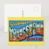 Retro Youngstown Ohio Gruß  Postkarte (Vorne/Hinten)