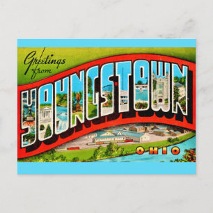 Retro Youngstown Ohio Postcard Postkarte