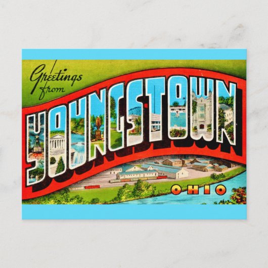 Retro Youngstown Ohio Postcard Postkarte (Vorderseite)