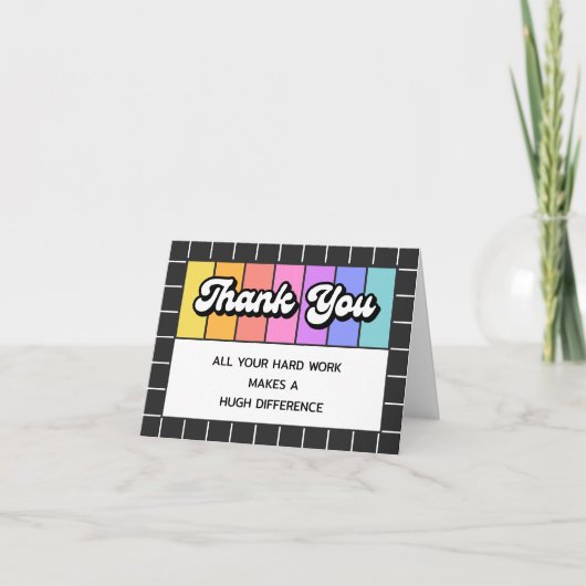 Retro your HardWork macht enormen Unterschied Einladung (Vorderseite)