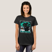 Retro Yule Cat Icelandic This Home Protected Jólak T-Shirt (Vorne ganz)