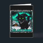 Retro Yule Cat Isländisch Dieses Zuhause Geschützt Karte<br><div class="desc">Retro Yule Cat Isländisch Dieses Zuhause Geschützt Jólakötturinn</div>