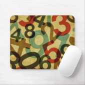 Retro-Zahlen-Textur-Mauspad Mousepad (Mit Mouse)