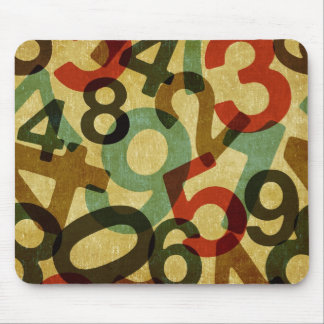 Retro-Zahlen-Textur-Mauspad Mousepad