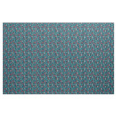 Retro-Zahlen Ultramarine blaues Gewebe Stoff (Yard (91,4 cm))