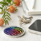 Retro Zebra 1 Schlüsselanhänger (Seite)