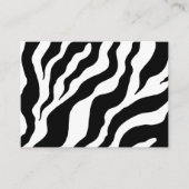 Retro Zebra Print Custom Business Cards Visitenkarte (Vorderseite)