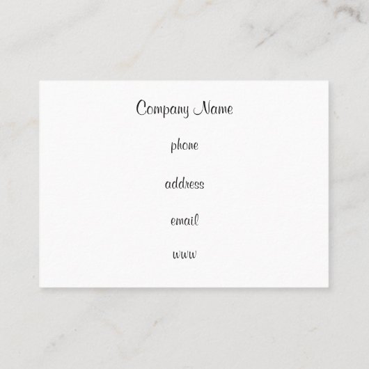 Retro Zebra Print Custom Business Cards Visitenkarte (Rückseite)