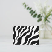 Retro Zebra Print Custom Business Cards Visitenkarte (Stehend Vorderseite)