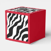 Retro Zebra Print Fevor Boxes Geschenkschachtel (Rückseite)
