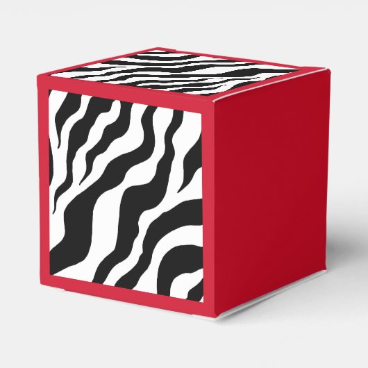 Retro Zebra Print Fevor Boxes Geschenkschachtel (Rückseite)
