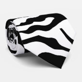 Retro Zebra Print Krawatte (Gerollt)
