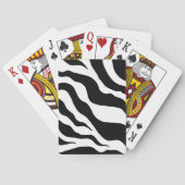 Retro Zebra Print Playing Cards Spielkarten (Rückseite)