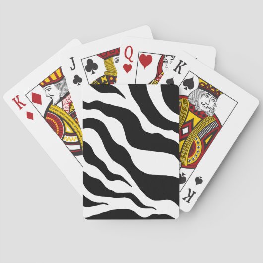 Retro Zebra Print Playing Cards Spielkarten (Rückseite)