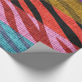 Retro Zebra Skin Print Muster Burlap Rustic Geschenkpapier (Ecke)