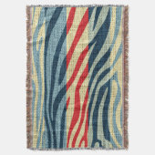 Retro Zebra Skin Print Pattern Burlap Rustic #10 Decke (Vorderseite Vertikal)